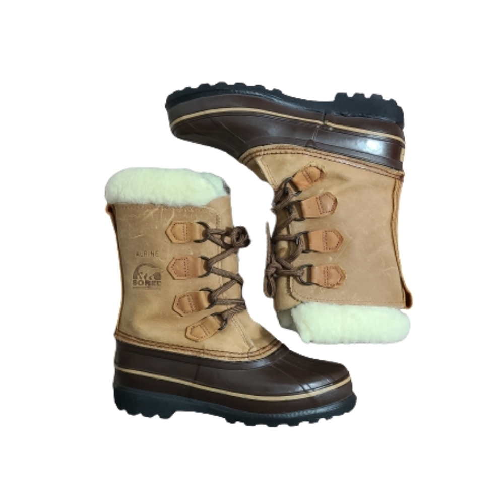 VTG SOREL Alpine Winter Snow Boots Women's Waterproof ThermosPlus Liner Boots 6